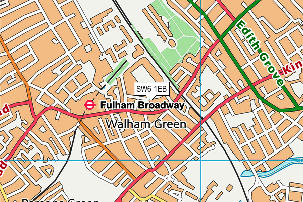 SW6 1EB map - OS VectorMap District (Ordnance Survey)