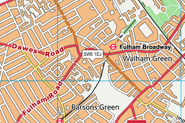 SW6 1EJ map - OS VectorMap District (Ordnance Survey)