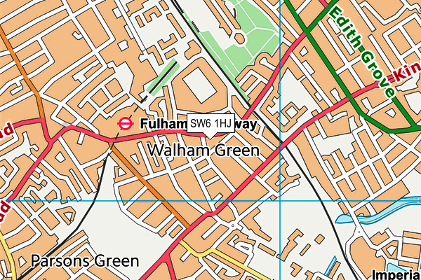 SW6 1HJ map - OS VectorMap District (Ordnance Survey)