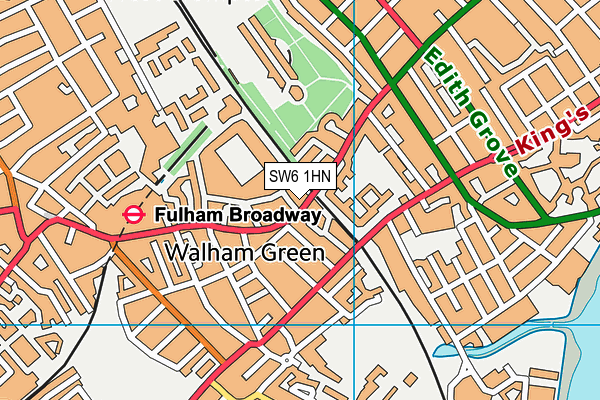 SW6 1HN map - OS VectorMap District (Ordnance Survey)