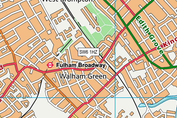 SW6 1HZ map - OS VectorMap District (Ordnance Survey)