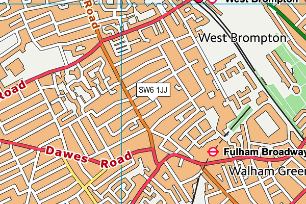 SW6 1JJ map - OS VectorMap District (Ordnance Survey)