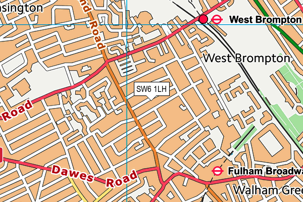 SW6 1LH map - OS VectorMap District (Ordnance Survey)