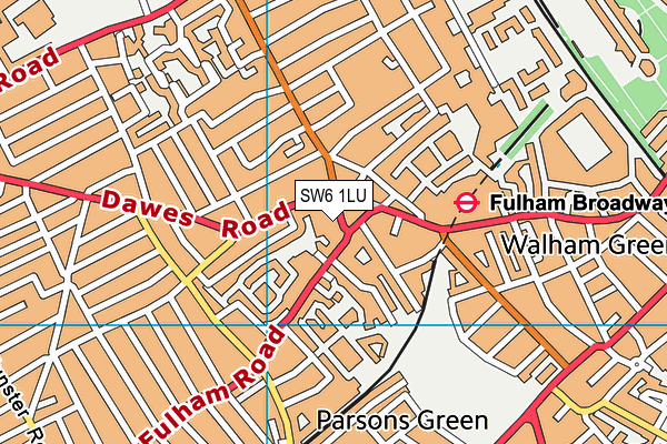 SW6 1LU map - OS VectorMap District (Ordnance Survey)