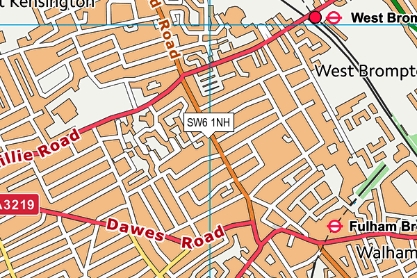 SW6 1NH map - OS VectorMap District (Ordnance Survey)
