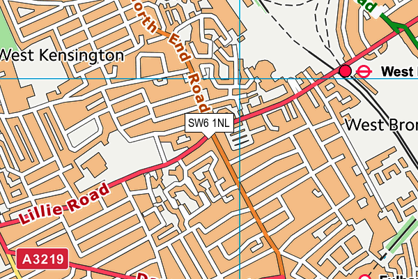 SW6 1NL map - OS VectorMap District (Ordnance Survey)