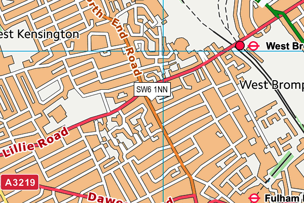 SW6 1NN map - OS VectorMap District (Ordnance Survey)