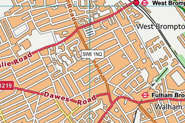 SW6 1NQ map - OS VectorMap District (Ordnance Survey)