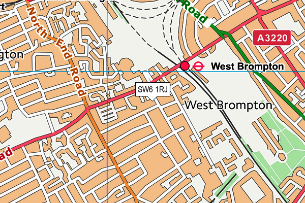 SW6 1RJ map - OS VectorMap District (Ordnance Survey)