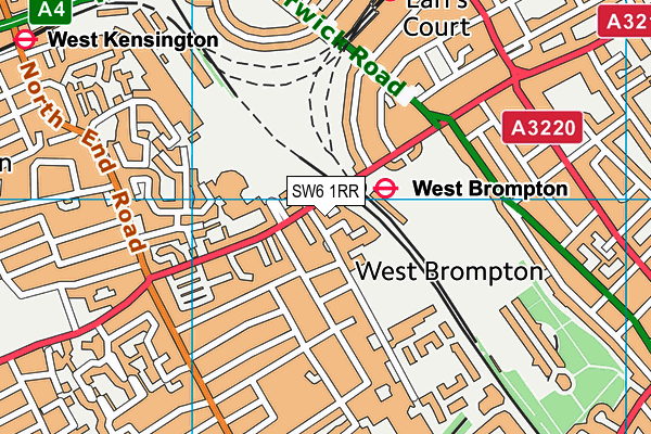 SW6 1RR map - OS VectorMap District (Ordnance Survey)