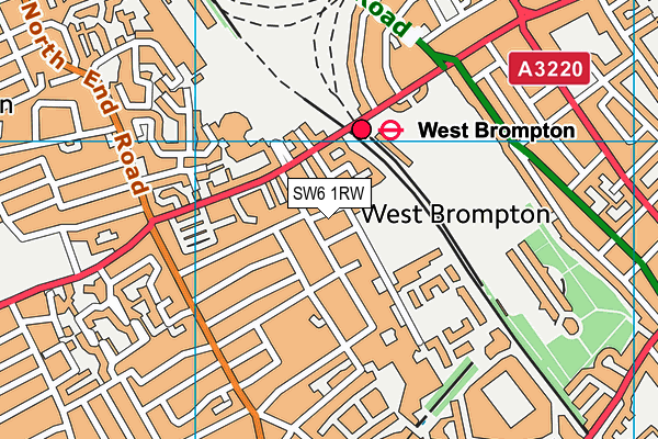 SW6 1RW map - OS VectorMap District (Ordnance Survey)