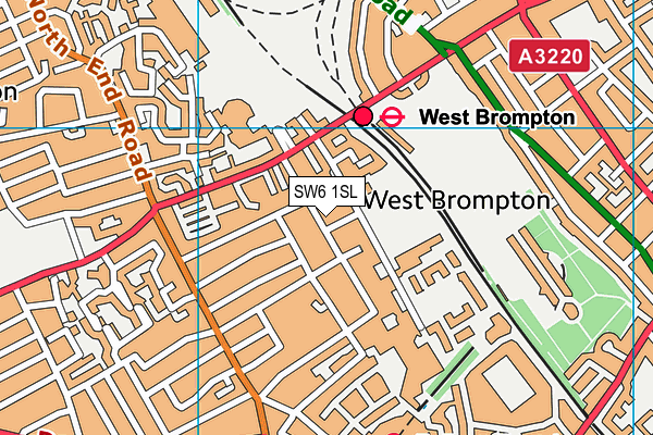 SW6 1SL map - OS VectorMap District (Ordnance Survey)