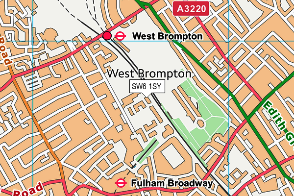 SW6 1SY map - OS VectorMap District (Ordnance Survey)