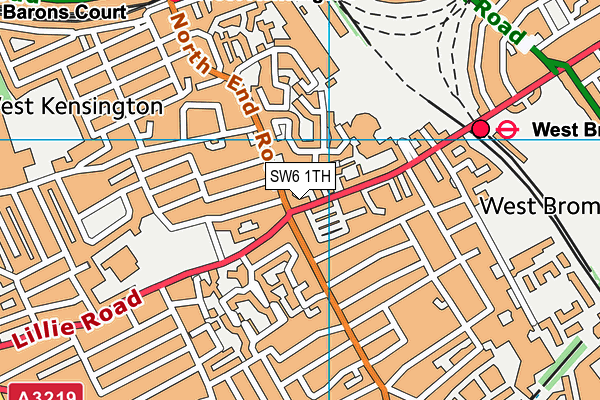 SW6 1TH map - OS VectorMap District (Ordnance Survey)