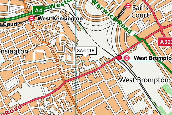 SW6 1TR map - OS VectorMap District (Ordnance Survey)