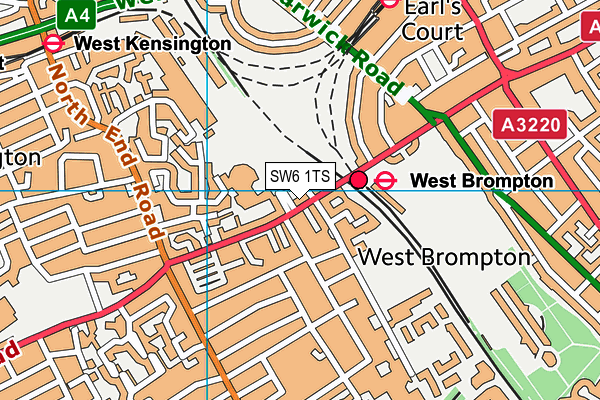 SW6 1TS map - OS VectorMap District (Ordnance Survey)