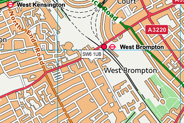 SW6 1UB map - OS VectorMap District (Ordnance Survey)