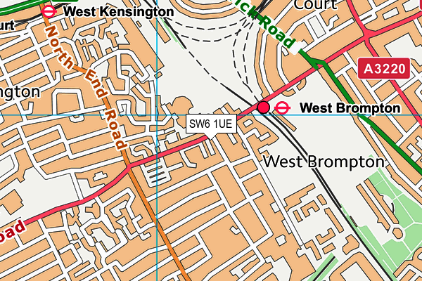 SW6 1UE map - OS VectorMap District (Ordnance Survey)