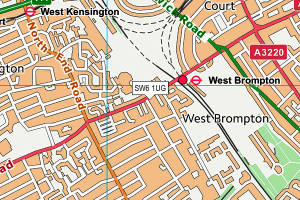 SW6 1UG map - OS VectorMap District (Ordnance Survey)