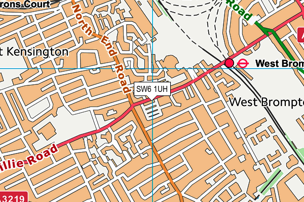 SW6 1UH map - OS VectorMap District (Ordnance Survey)