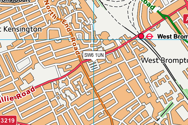 SW6 1UN map - OS VectorMap District (Ordnance Survey)