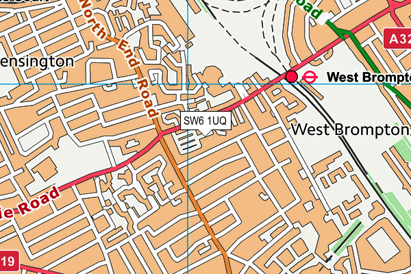 SW6 1UQ map - OS VectorMap District (Ordnance Survey)