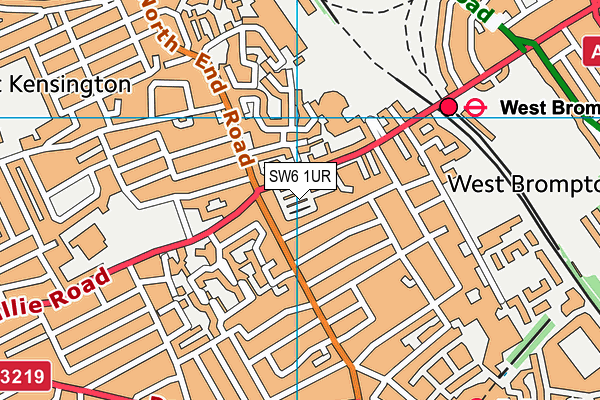 SW6 1UR map - OS VectorMap District (Ordnance Survey)