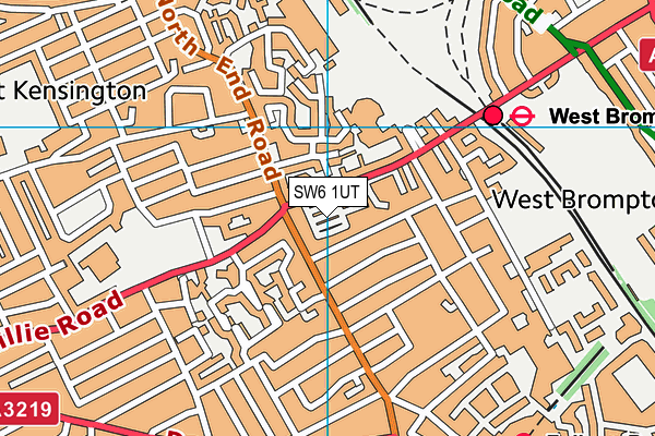 SW6 1UT map - OS VectorMap District (Ordnance Survey)