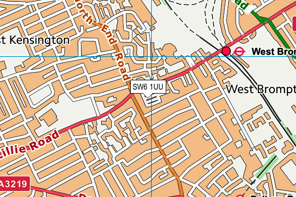 SW6 1UU map - OS VectorMap District (Ordnance Survey)