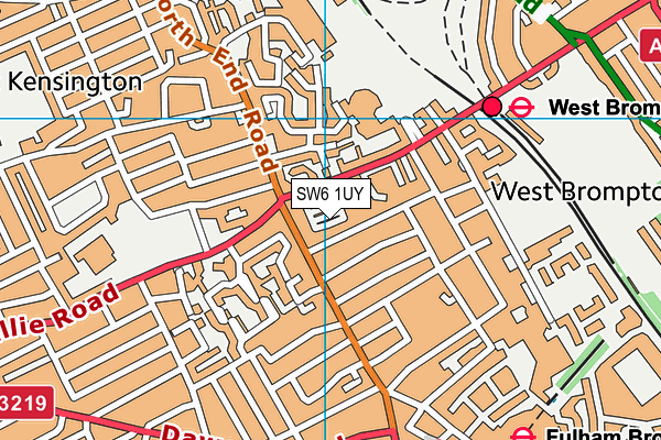 SW6 1UY map - OS VectorMap District (Ordnance Survey)