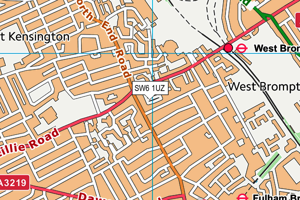 SW6 1UZ map - OS VectorMap District (Ordnance Survey)