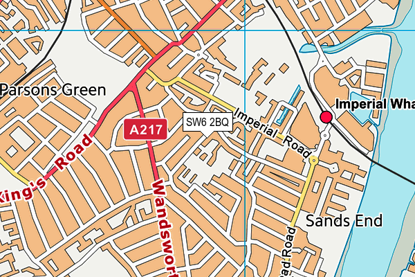 SW6 2BQ map - OS VectorMap District (Ordnance Survey)