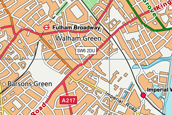 SW6 2DU map - OS VectorMap District (Ordnance Survey)