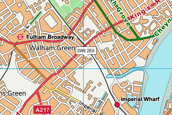 SW6 2EA map - OS VectorMap District (Ordnance Survey)