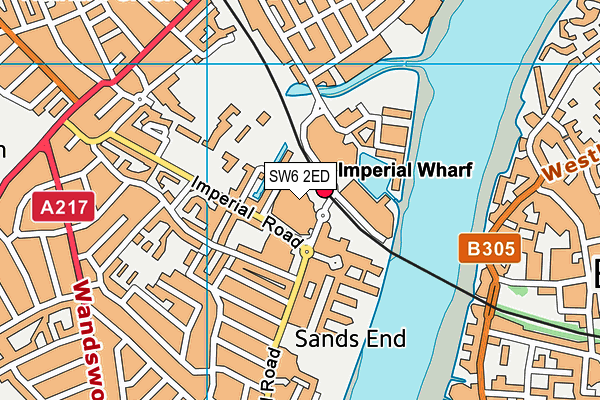 SW6 2ED map - OS VectorMap District (Ordnance Survey)