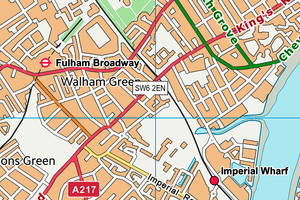 SW6 2EN map - OS VectorMap District (Ordnance Survey)