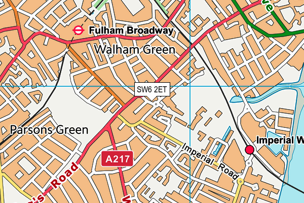 SW6 2ET map - OS VectorMap District (Ordnance Survey)