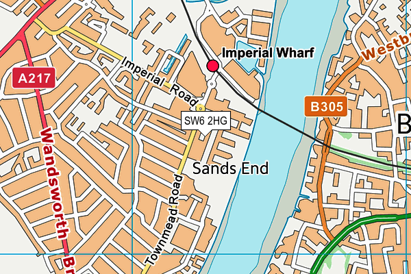 SW6 2HG map - OS VectorMap District (Ordnance Survey)