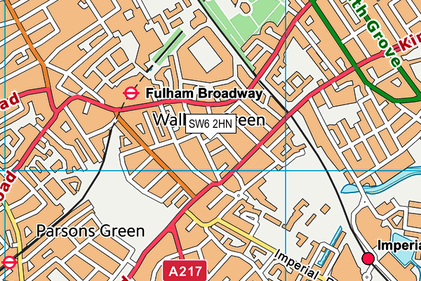 SW6 2HN map - OS VectorMap District (Ordnance Survey)