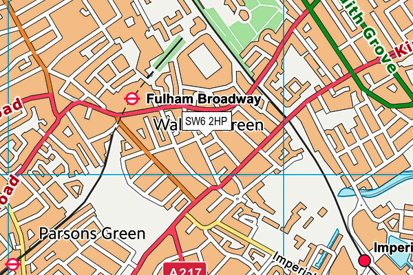 SW6 2HP map - OS VectorMap District (Ordnance Survey)