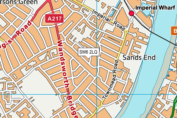 SW6 2LQ map - OS VectorMap District (Ordnance Survey)