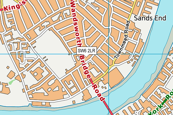 SW6 2LR map - OS VectorMap District (Ordnance Survey)