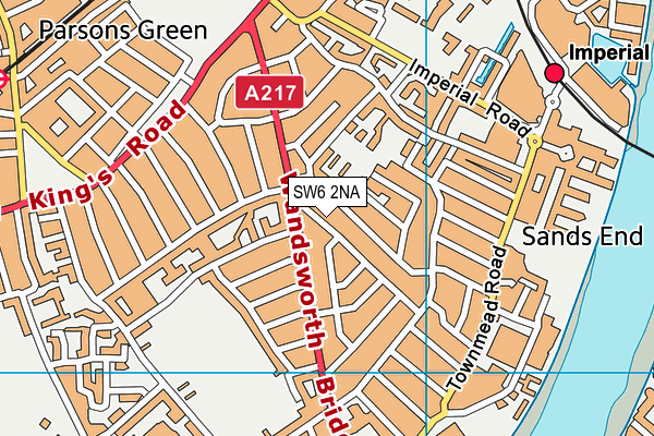 SW6 2NA map - OS VectorMap District (Ordnance Survey)