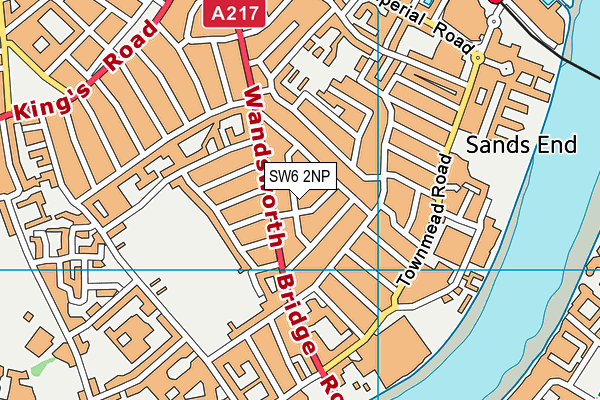 SW6 2NP map - OS VectorMap District (Ordnance Survey)