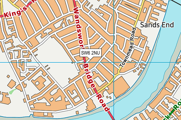 SW6 2NU map - OS VectorMap District (Ordnance Survey)