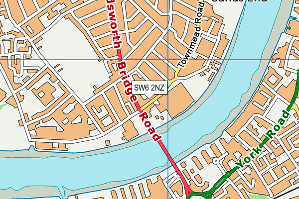 SW6 2NZ map - OS VectorMap District (Ordnance Survey)