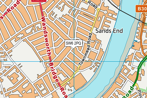 SW6 2PQ map - OS VectorMap District (Ordnance Survey)