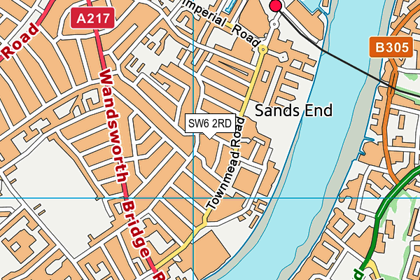 SW6 2RD map - OS VectorMap District (Ordnance Survey)