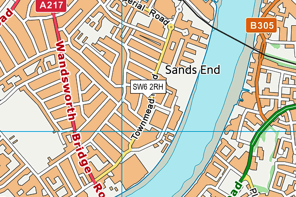 SW6 2RH map - OS VectorMap District (Ordnance Survey)