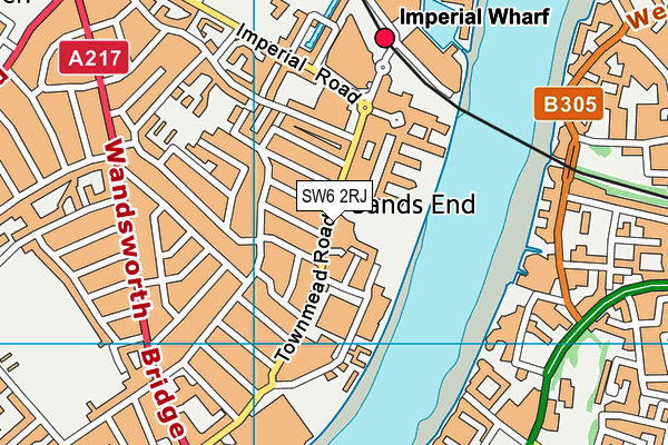 SW6 2RJ map - OS VectorMap District (Ordnance Survey)